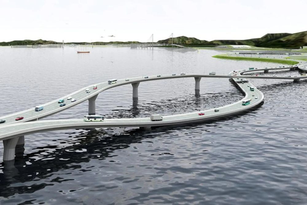 Render del ponte Flipper tra Cina e Hong Kong