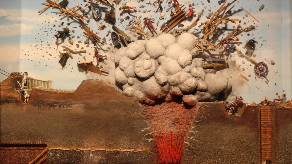 Spiegazione delle esplosioni nelle gallerie di mina al Museo Pietro Micca di Torino