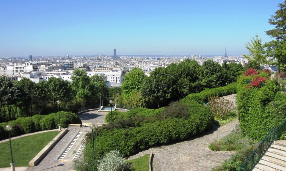 Parco di Belleville con vista su Parigi