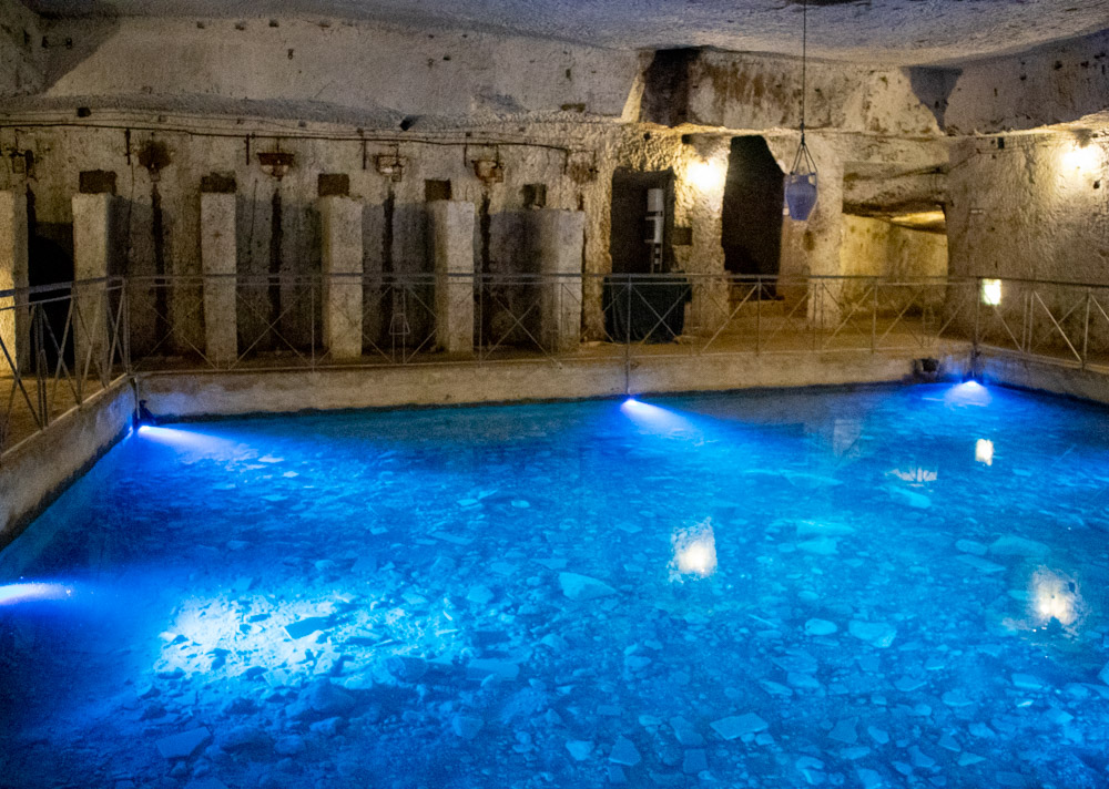 La cisterna della Galleria Borbonica collegata al pozzo di Palazzo Serra di Cassano a Napoli