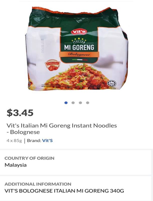 Mi Goreng alla bolognese, Malesia