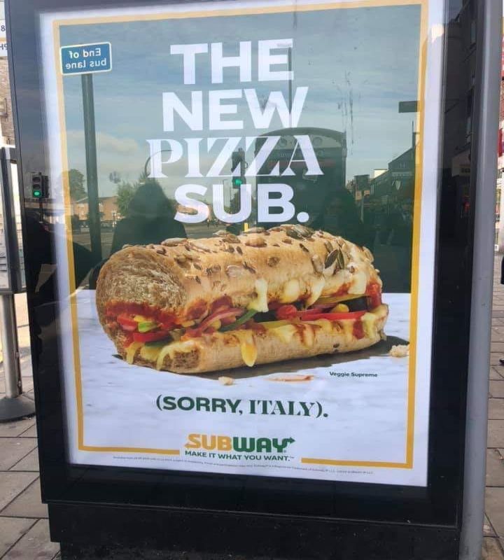 Panino gusto pizza di Subway, Regno Unito