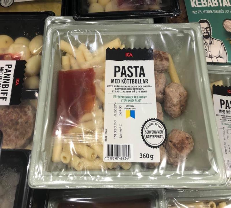 Pasta con polpette, Svezia