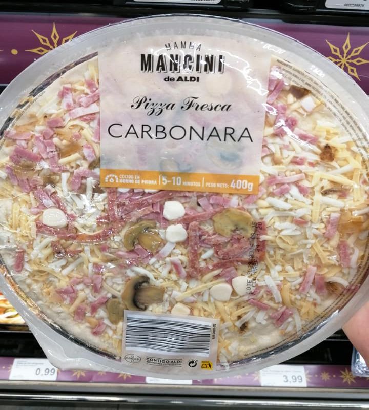Pizza alla carbonara, Spagna