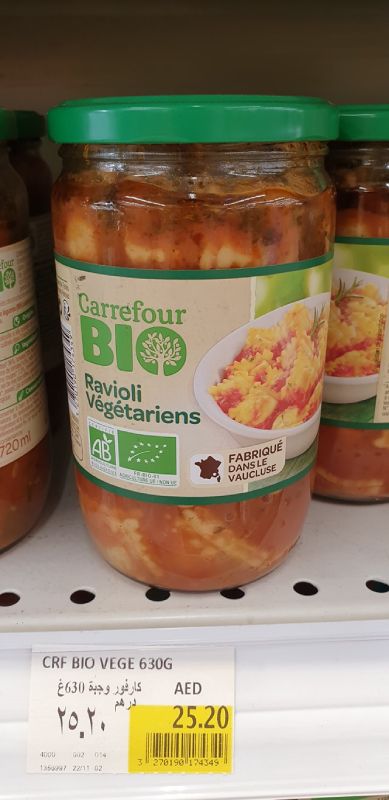 Ravioli francesi in barattolo, Emirati Arabi