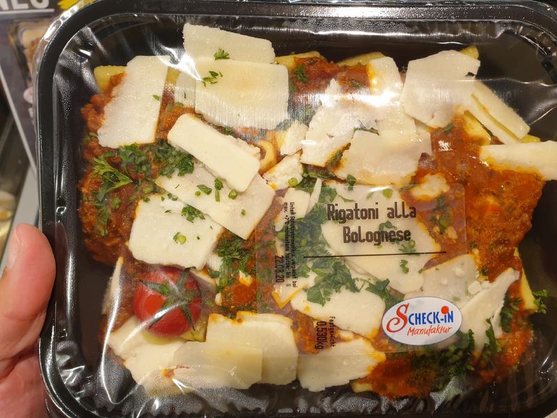 Rigatoni alla bolognese da microonde, Germania
