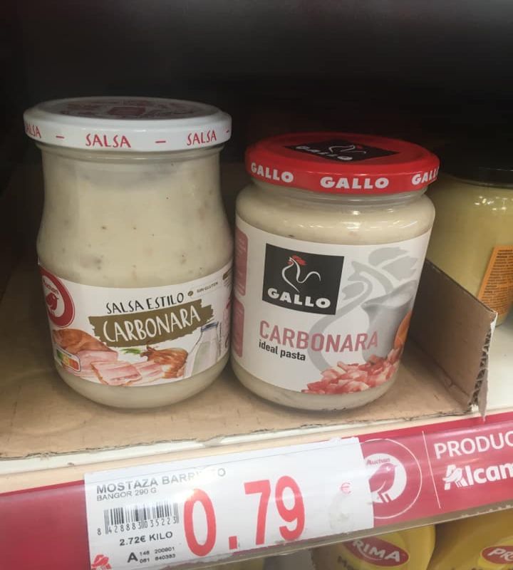 Salsa carbonara, Spagna