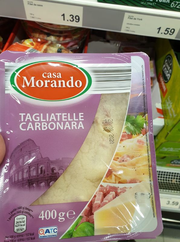 Tagliatelle alla carbonara, Belgio