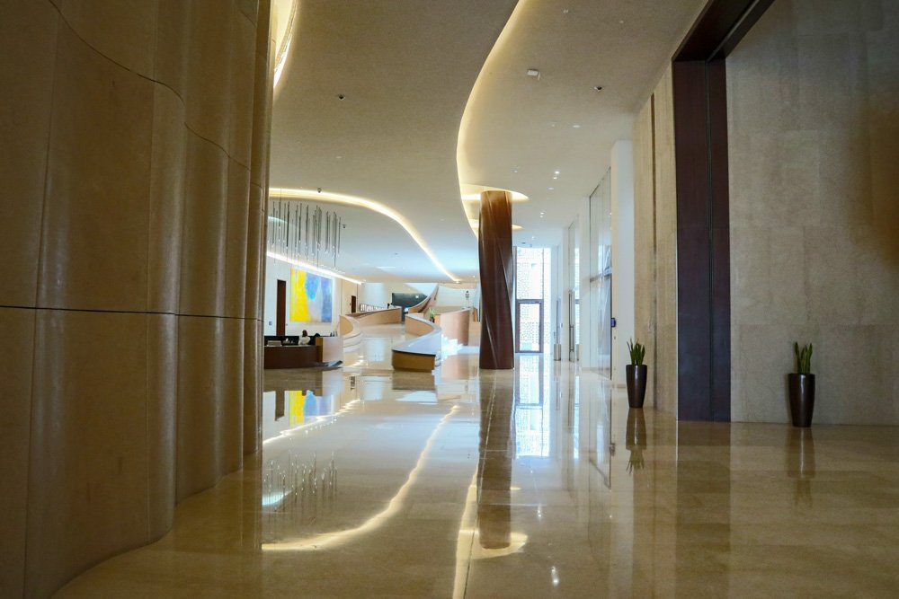 Interno dell'Etihad Museum a Dubai