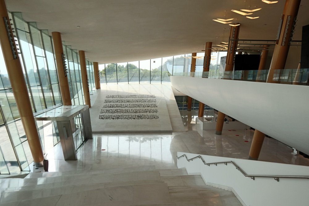 L'anfiteatro dell'area didattica dell'Etihad Museum a Dubai