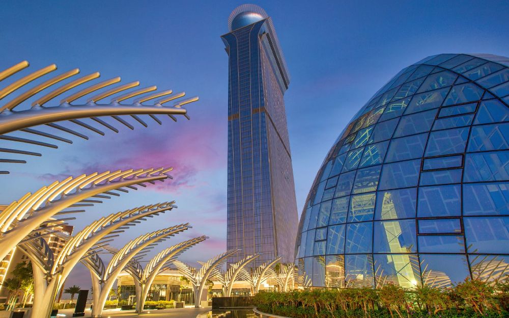 Il punto di osservazione The View a Palm Jumeirah, la prima isola a forma di palma di Dubai