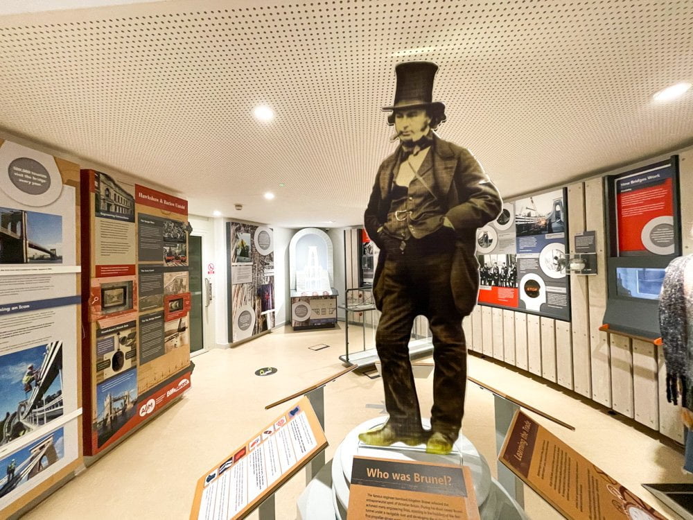 Ritratto di Isambard Kingdom Brunel al Clifton Suspension Bridge Visitor Center, Bristol