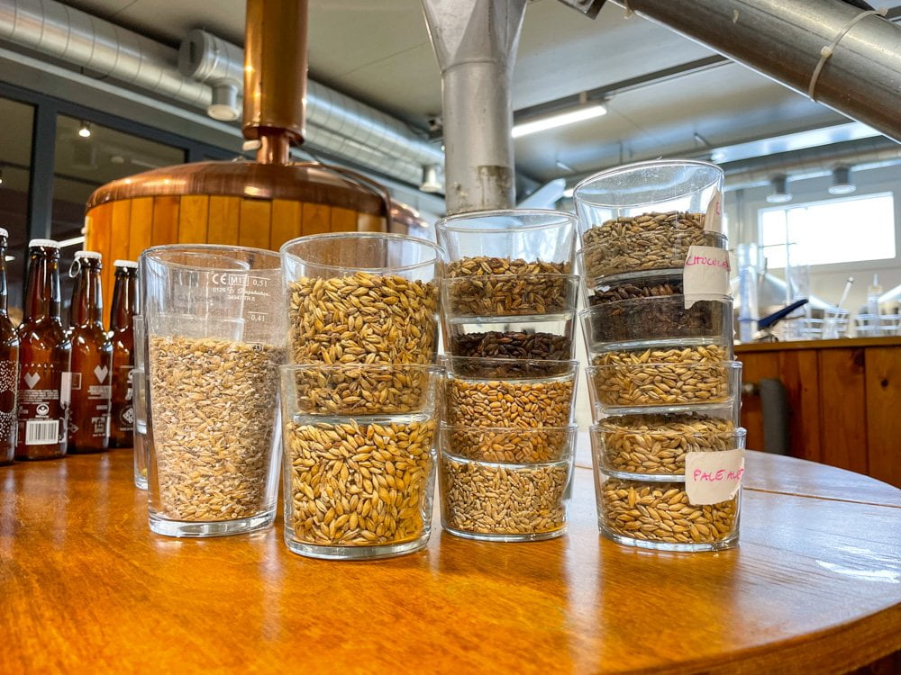 Le materie prime per la produzione delle birre artigianali Haapala di Vuokatti Sotkamo, Finlandia