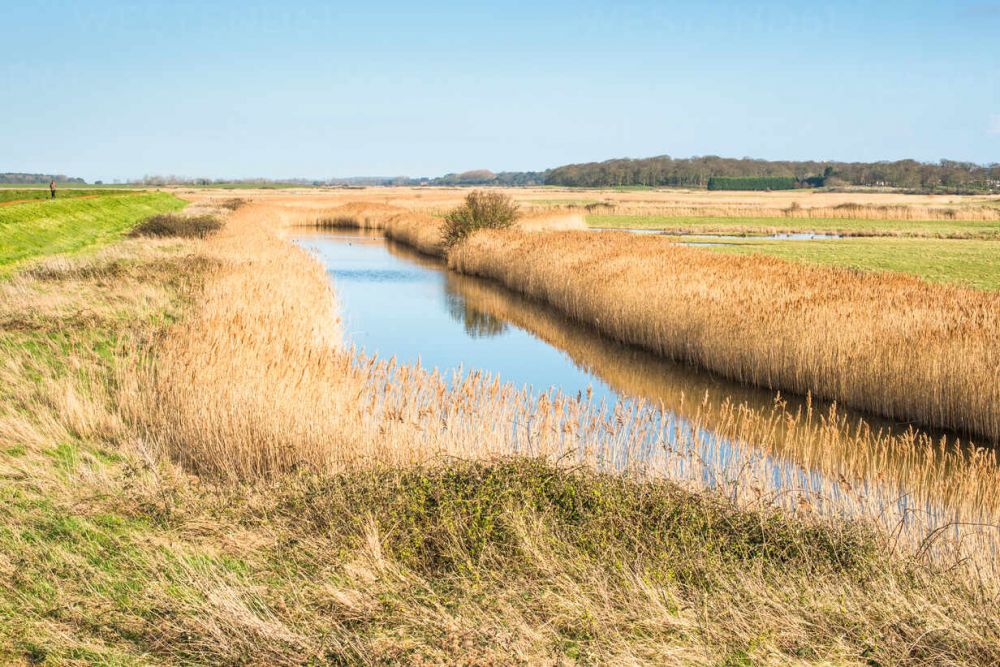 Panorama di una tratta del cammino costiero del Norfolk
