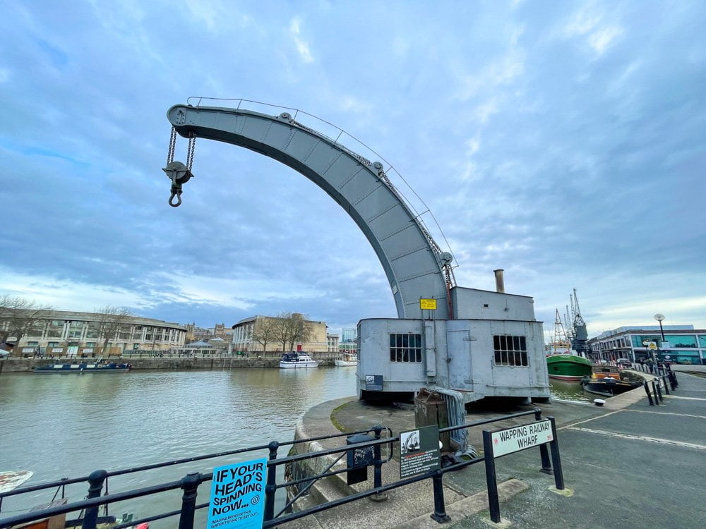 La gru a vapore Fairbairn di Bristol