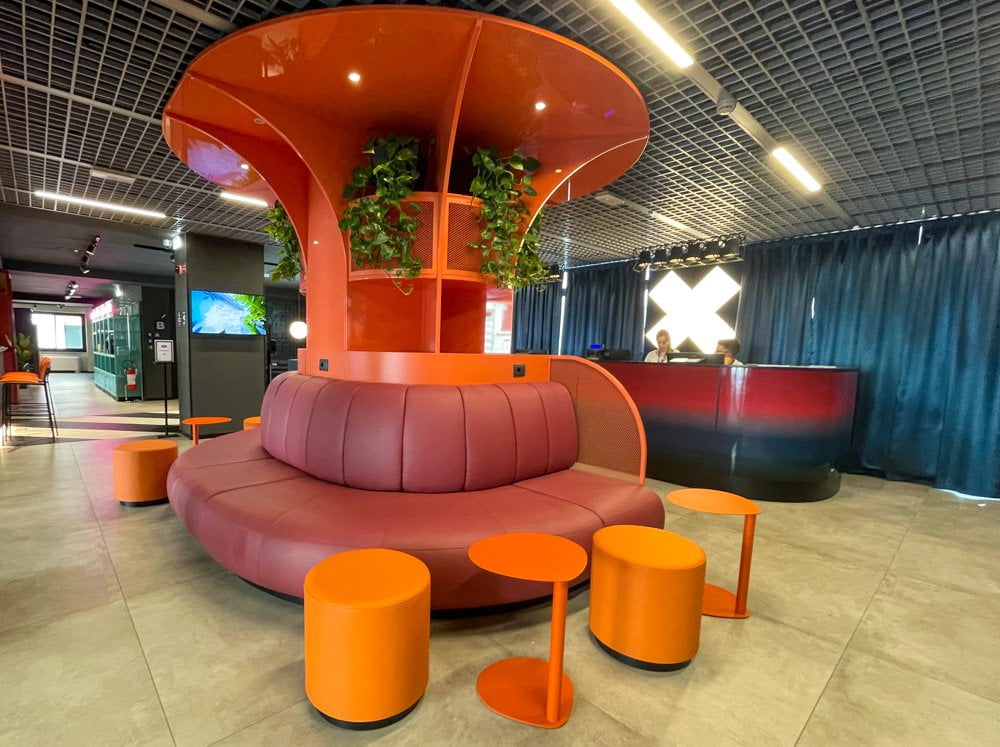Area comune dell'hotel-studentato CX Belfiore a Torino