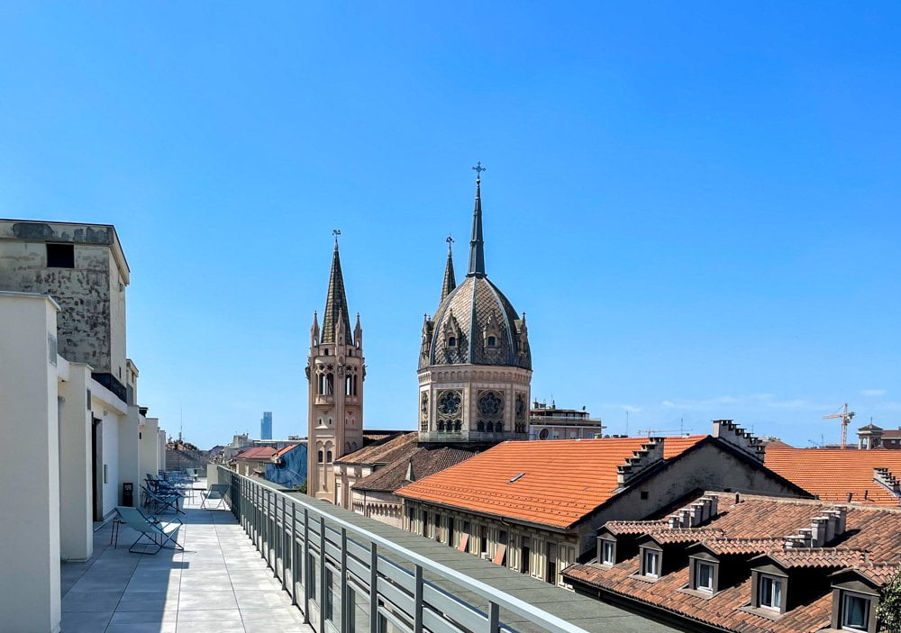 Terrazza dell'hotel-residenza per studenti CX Belfiore a Torino