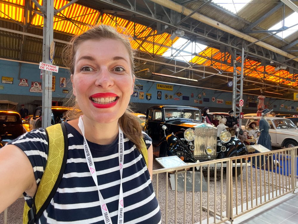 Paola Bertoni al Musée Automobile Reims Champagne