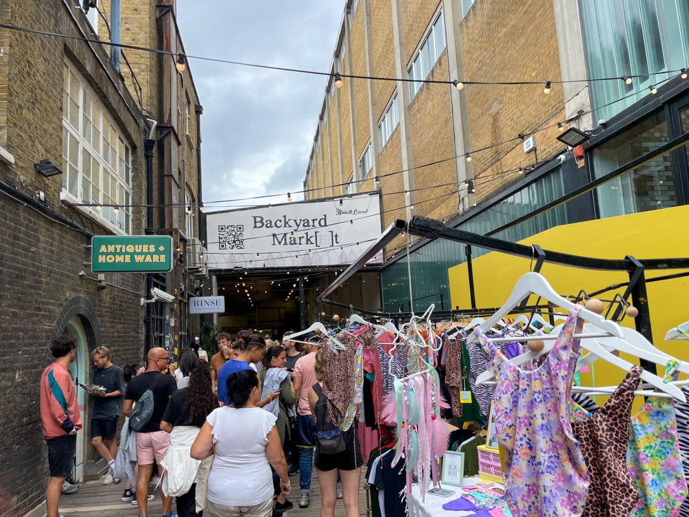 Ingresso del Backyard Market a Brick Lane, Londra