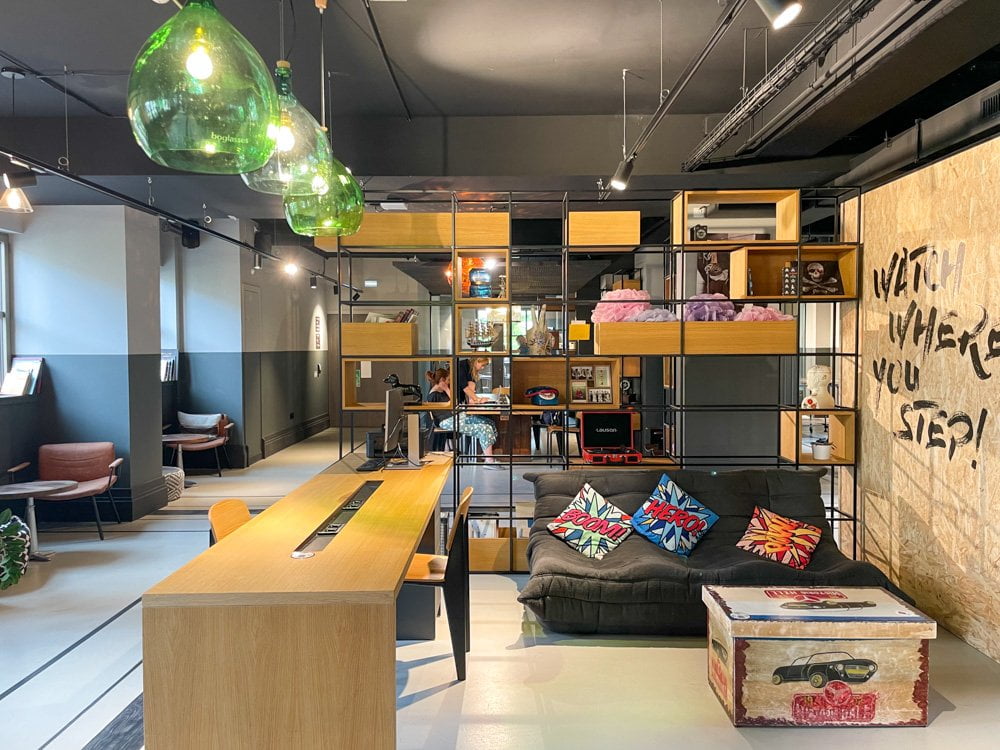 Spazi comuni dell'hotel Moxy Lille City