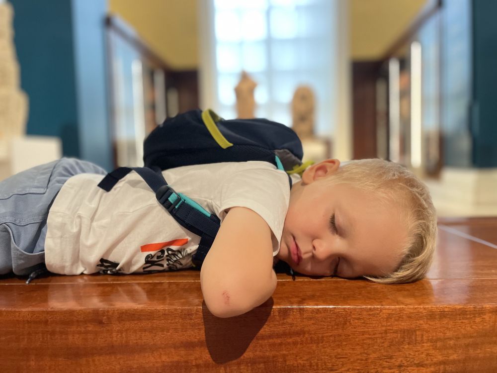 Figlio di Paola Bertoni dorme al British Museum