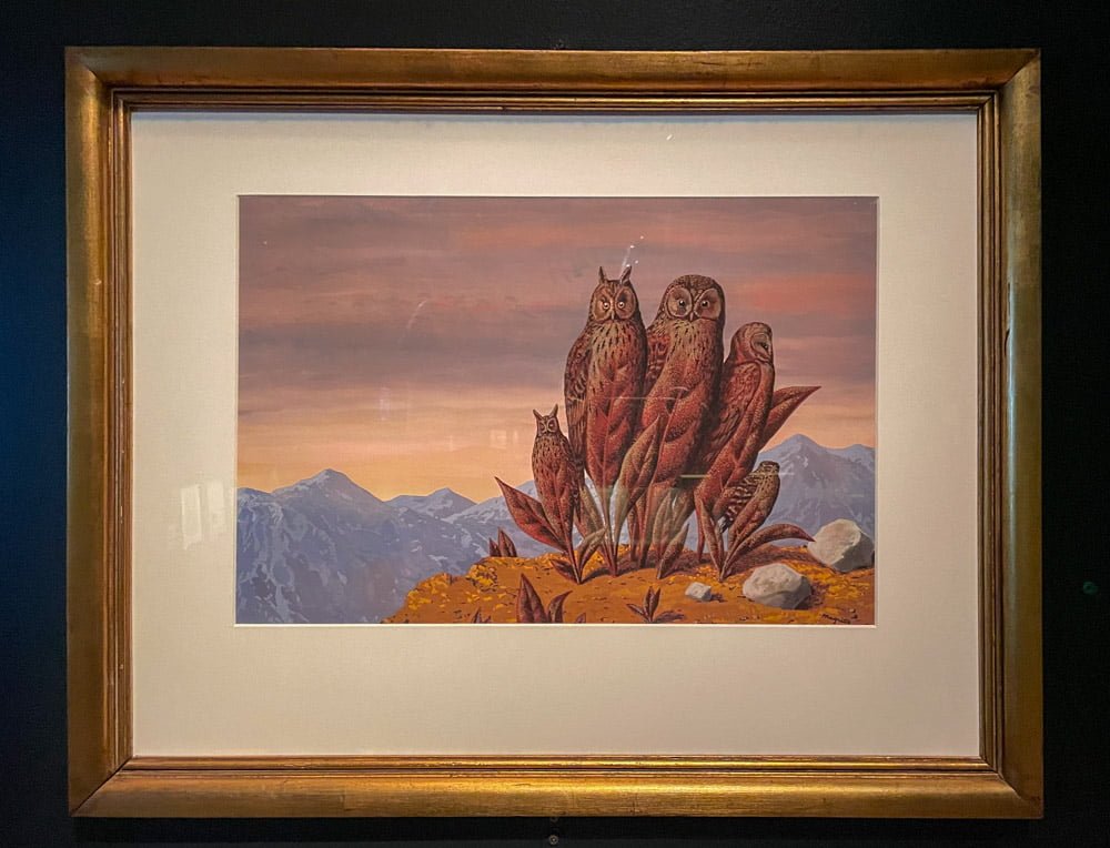 Dipinto della serie Compagnons de la peur - Compagni della paura - esposto al Museo Magritte di Bruxelles