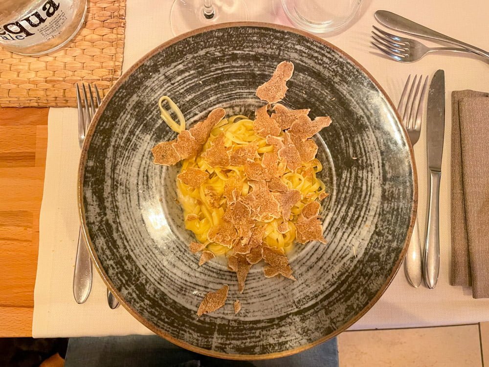 Tagliolini al tartufo da Tartufi nel Cuore di Francesco Gemignani a San Miniato