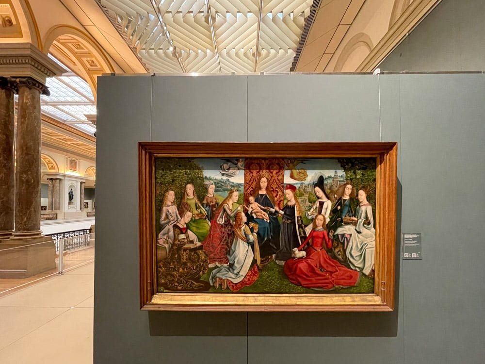 Virgo inter Virgines, quadro fiammingo del 1475-1500 della scuola di Bruges esposto al Museo Oldmasters di Bruxelles