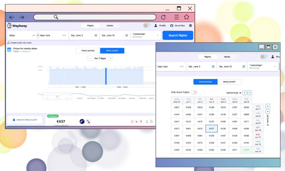 WayAway: ricerca voli Milano New York