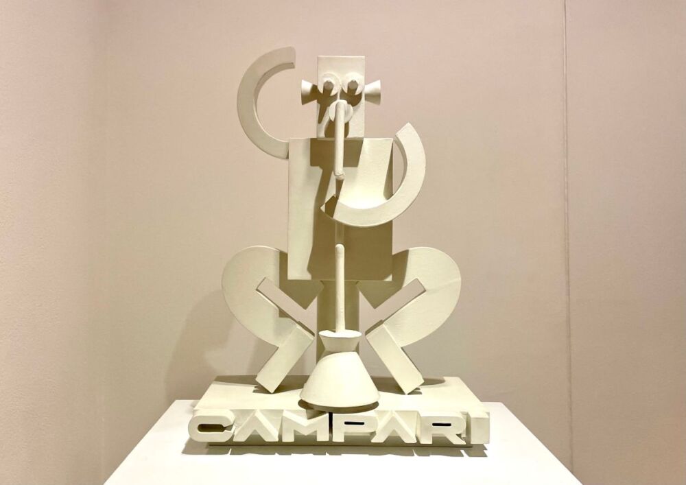 Scultura pubblicitaria del Campari realizzata da Fortunato Depero, esposta alla Casa d'Arte Futurista di Rovereto