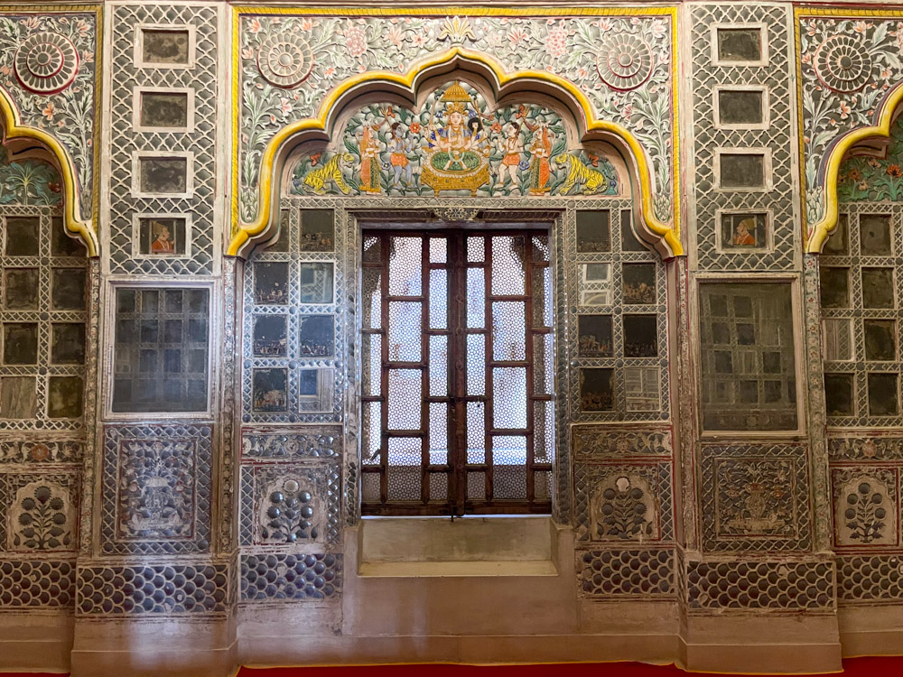 Interno di un palazzo del Forte Mehrangarh di Jodhpur