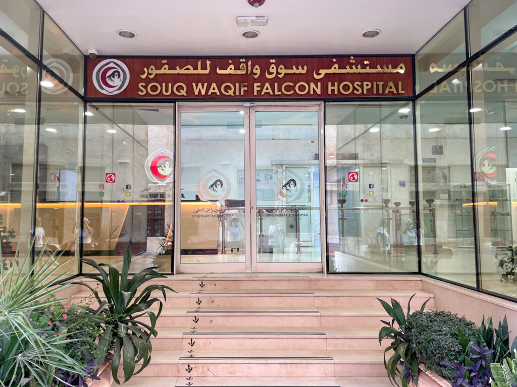 Ingresso del Falcon Hospital di Doha