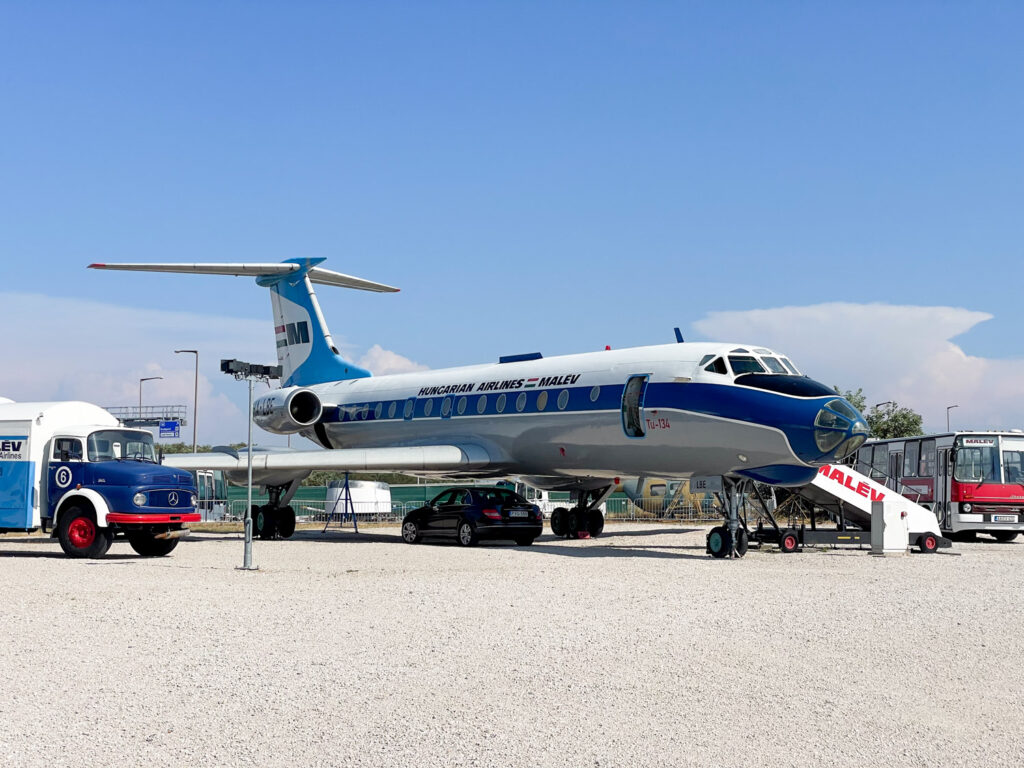 Aereo Tupolev Tu-134 al Museo dell'Aviazione Aeropark di Budapest