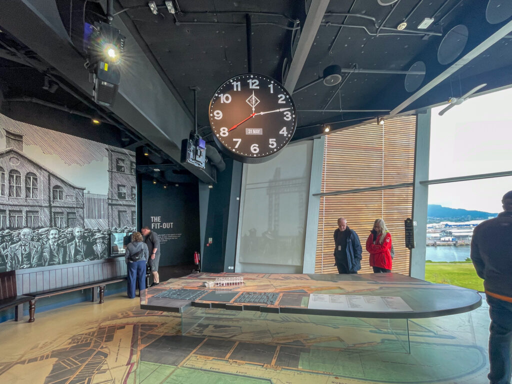 La sala del varo del Titanic Belfast