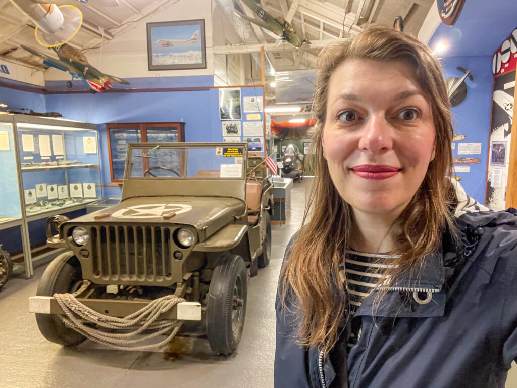 Paola Bertoni al Museo dell'Aviazione di Norwich