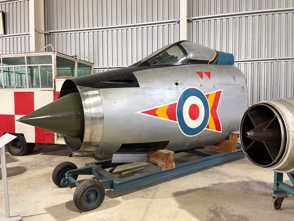 Fusoliera del BAC Lightning al Museo dell'Aviazione di Malta
