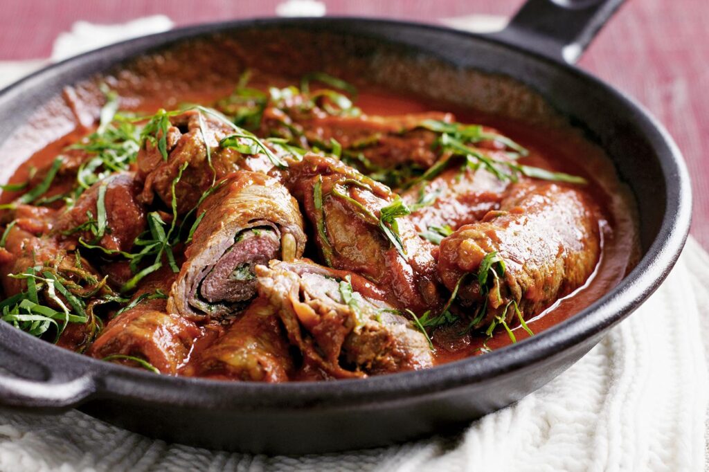 Involtini di manzo maltesi bragioli