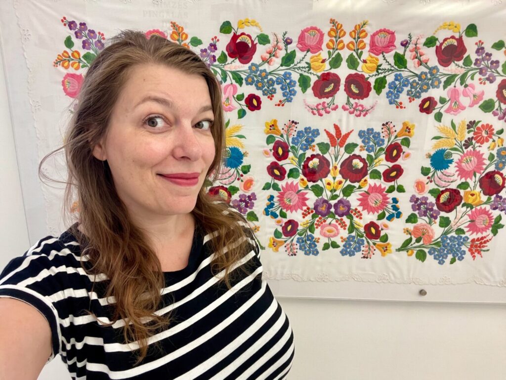 Paola Bertoni al Museo della Paprika di Kalocsa, in Ungheria