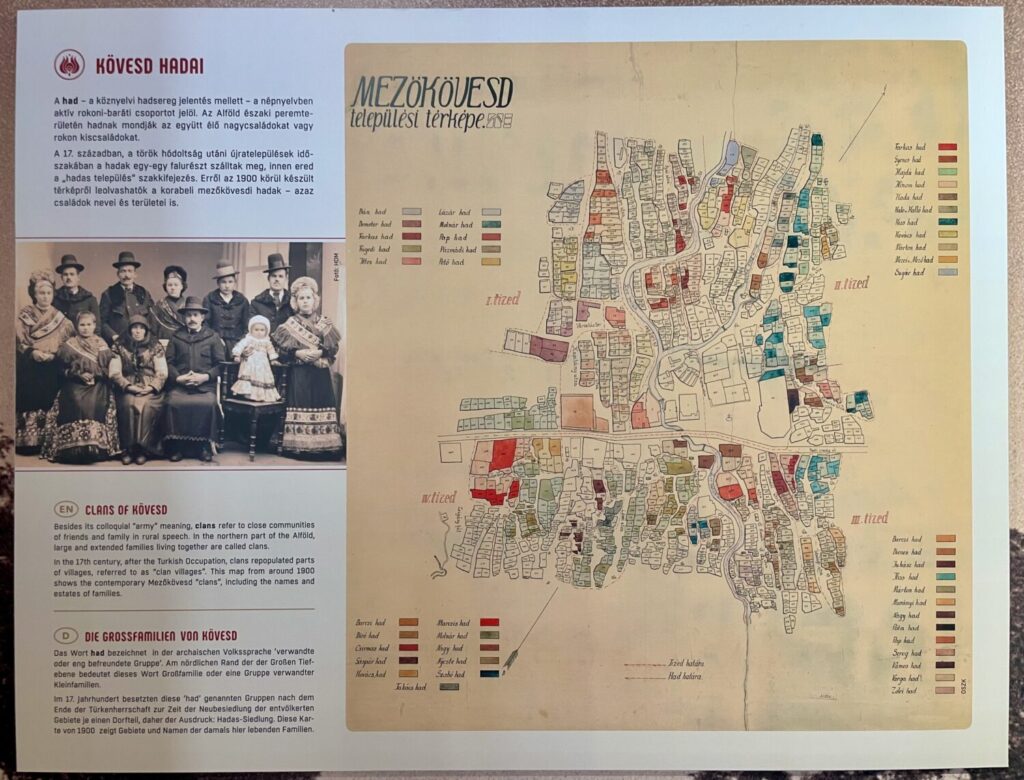 Mappa delle famiglie allargate di Mezőkövesd, Ungheria