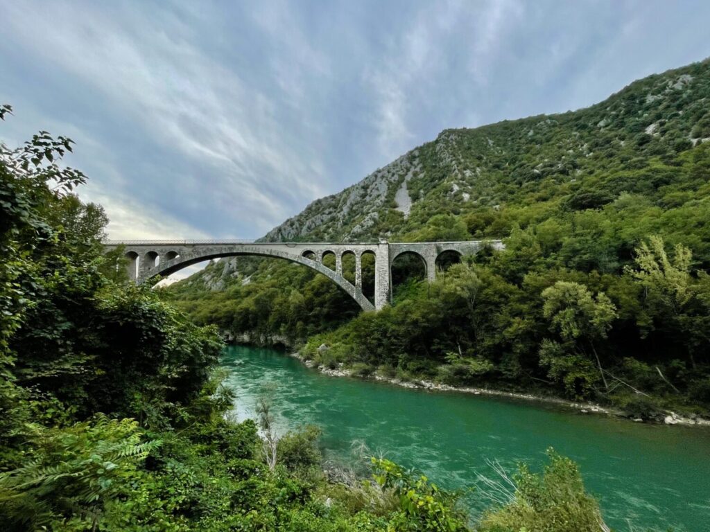 Ponte ferroviario di Salcano, Solkan, Slovenia