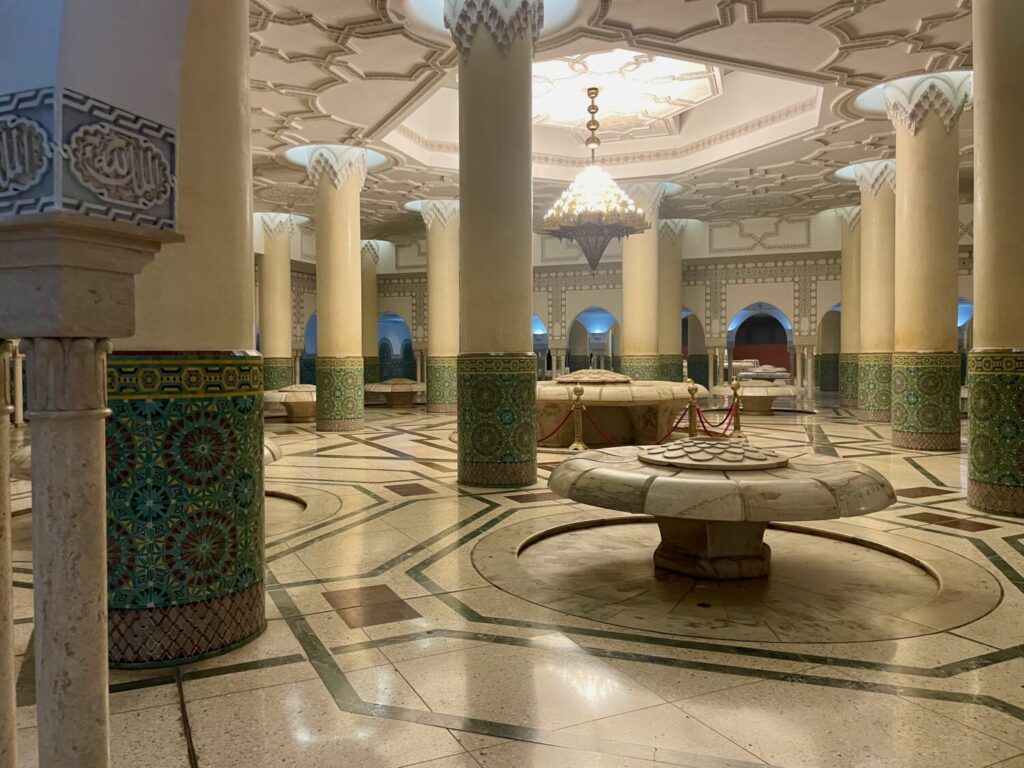 Sala delle abluzioni all'interno della Moschea Hassan II a Casablanca