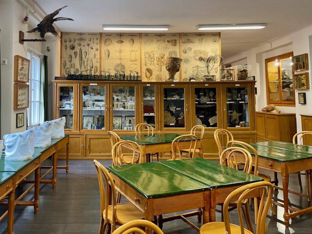 Una delle aule universitarie originali ancora in uso presso l'Interactive Science Knowledgestore di Szeged