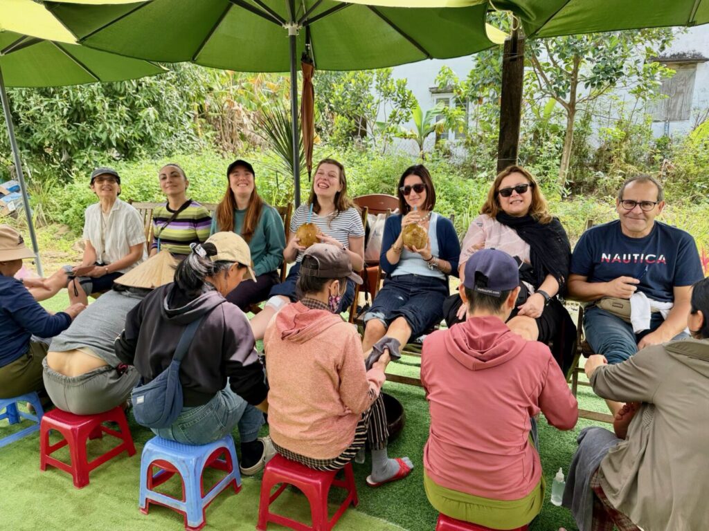 Massaggio con riflessologia plantare a Cam Thanh per il mio gruppo Travel Blogger Italiane a Cam Thanh, Vietnam