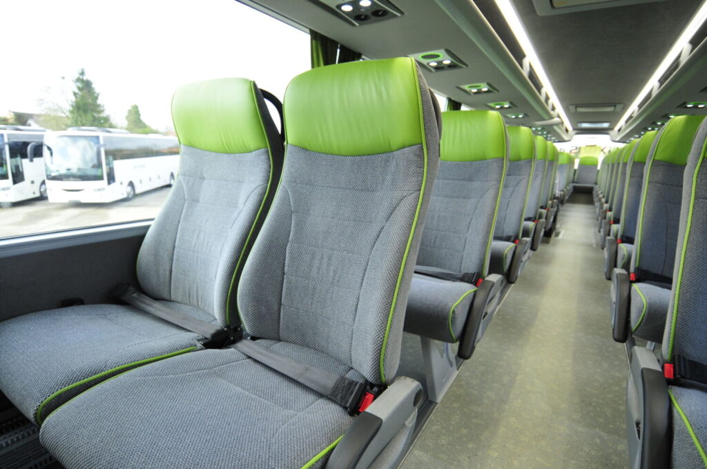 Interno di un bus Flixbus