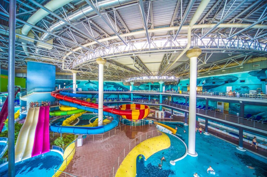 Interno del parco acquatico Aquapolis a Szeged, Ungheria