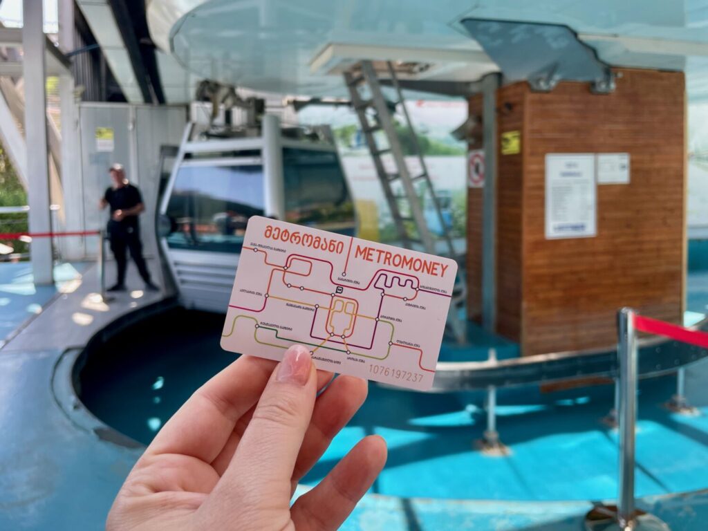 Tessera Metromoney per la funivia di Tbilisi, Georgia