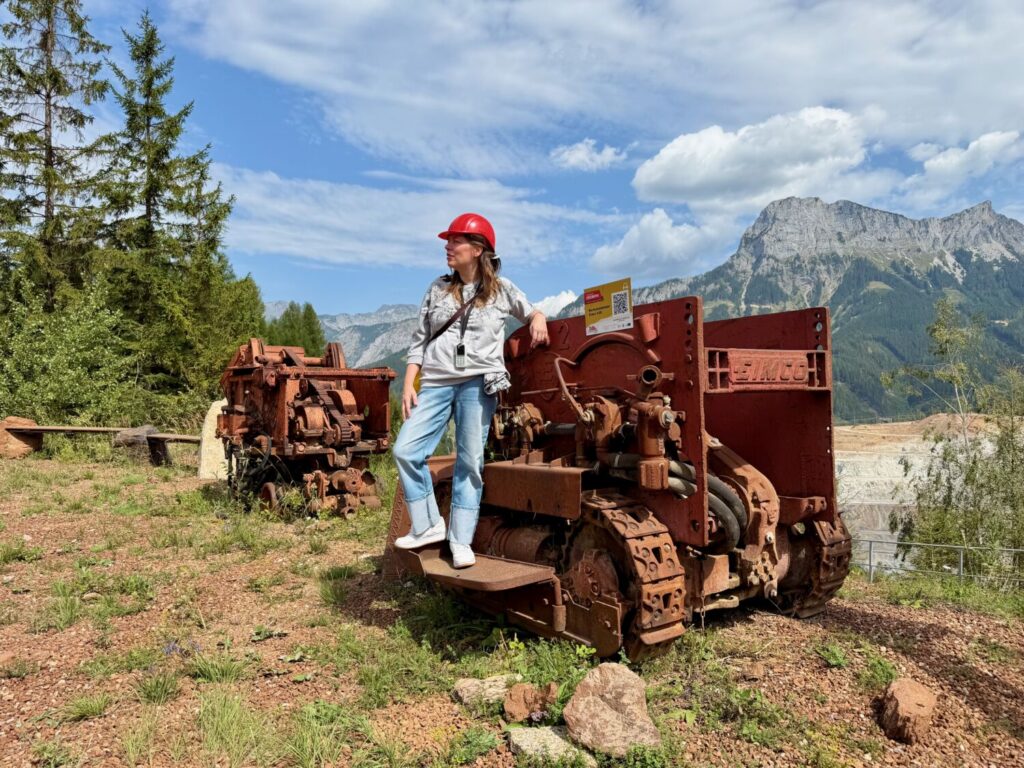 Paola Bertoni all'Erzberg Mine in Austria