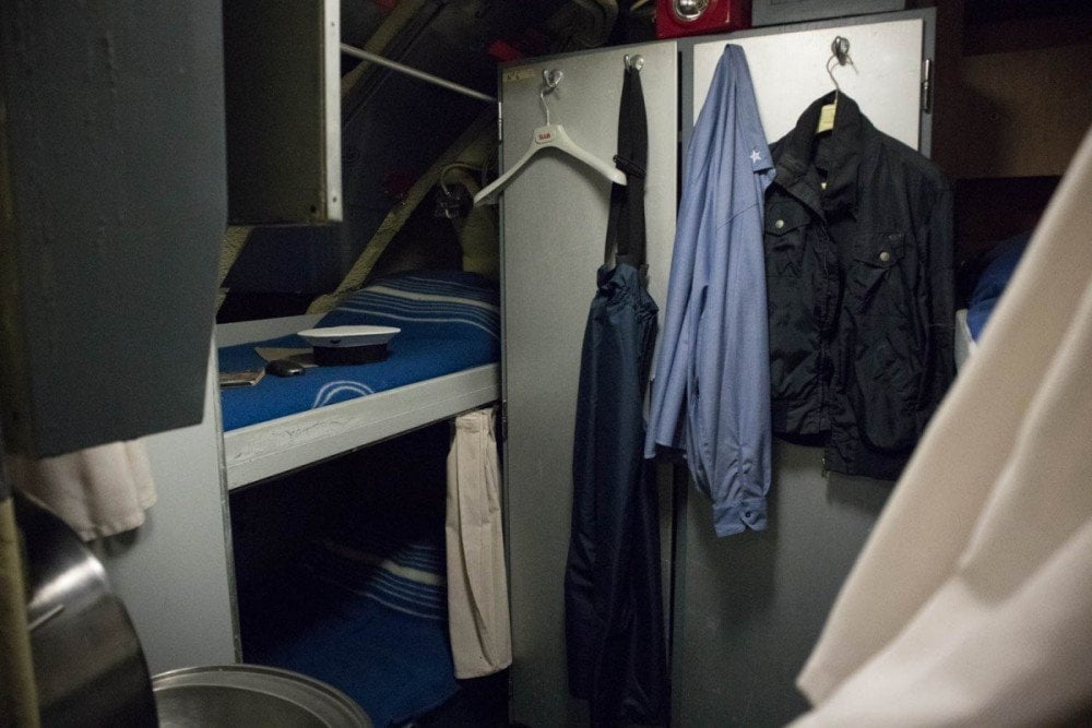 Alloggi degli ufficiali nel sottomarino Nazario Sauro al Galata Museo del Mare di Genova