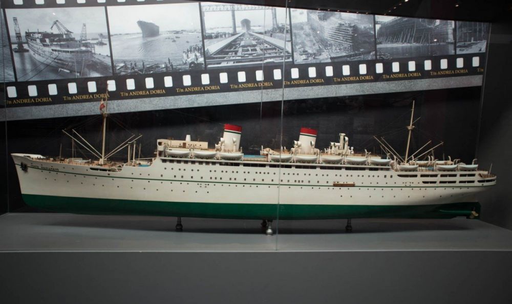 Riproduzione del transatlantico Andrea Doria al Galata Museo del Mare di Genova