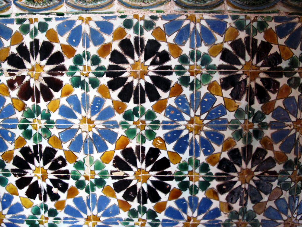Decorazione di azulejo nel Palácio Nacional de Sintra, foto Morgaine